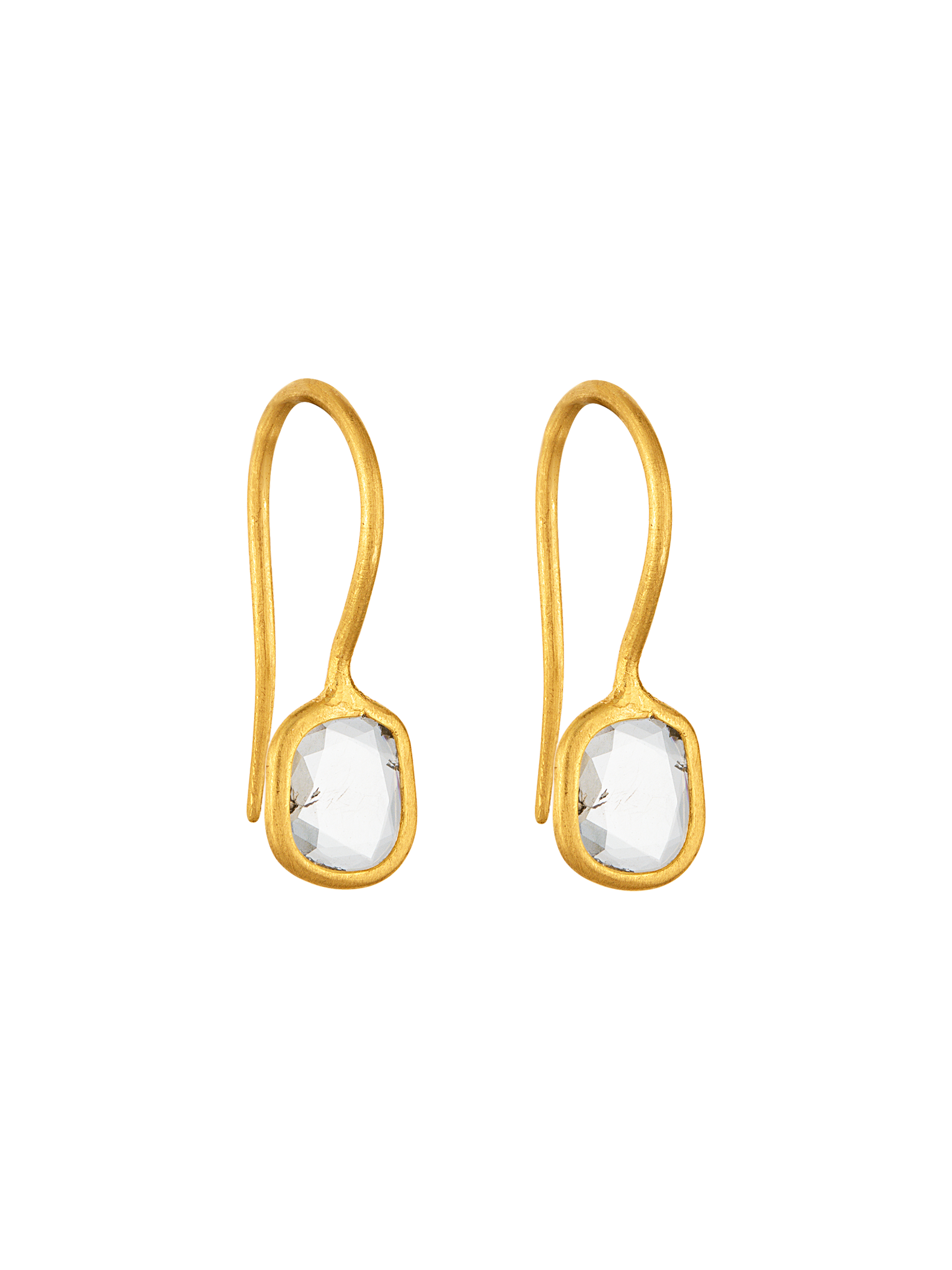 Polki diamond drop earrings